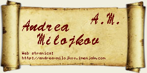 Andrea Milojkov vizit kartica